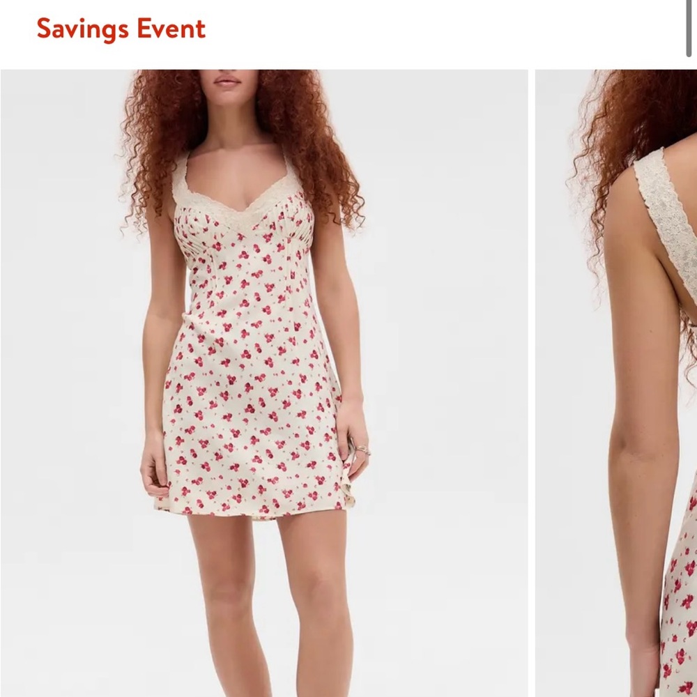 BDG Luna Ditsy Floral Printed Sleeveless Mini Slip Dress